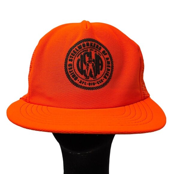 United Steelworkers of America USWA Union Vintage Mesh Trucker Snapback Hat Cap - Picture 1 of 10